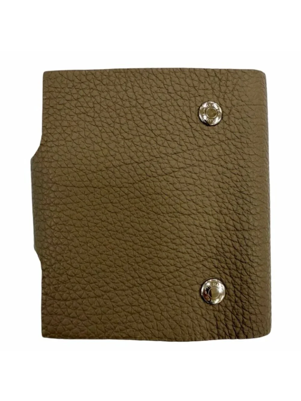 Hermes Ulysse Mini Notebook Cover Togo Etoupe Silver Sellier Agenda